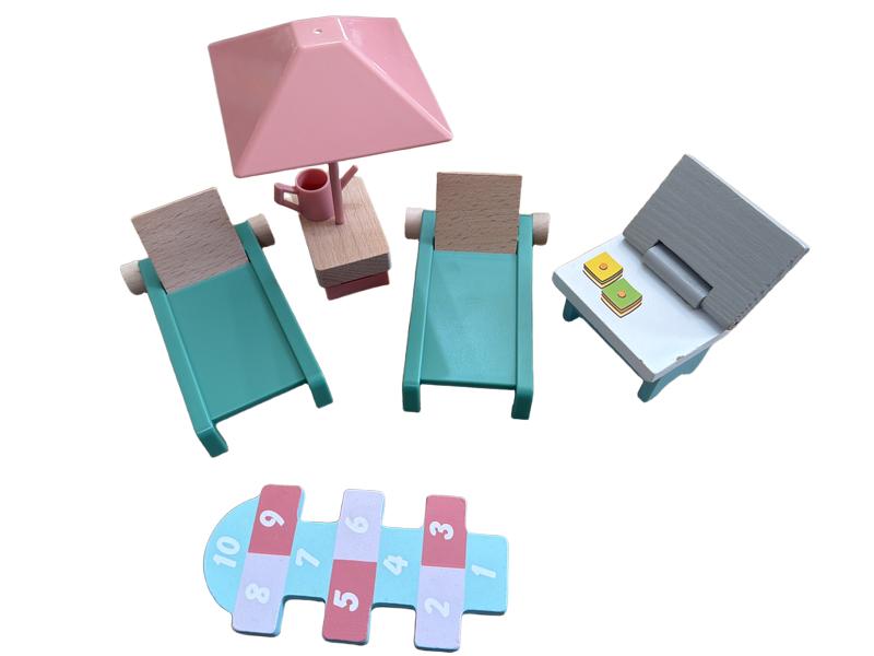 Preloved Toys - Doll House Outdoor Furniture Bundle - Unknown Brand