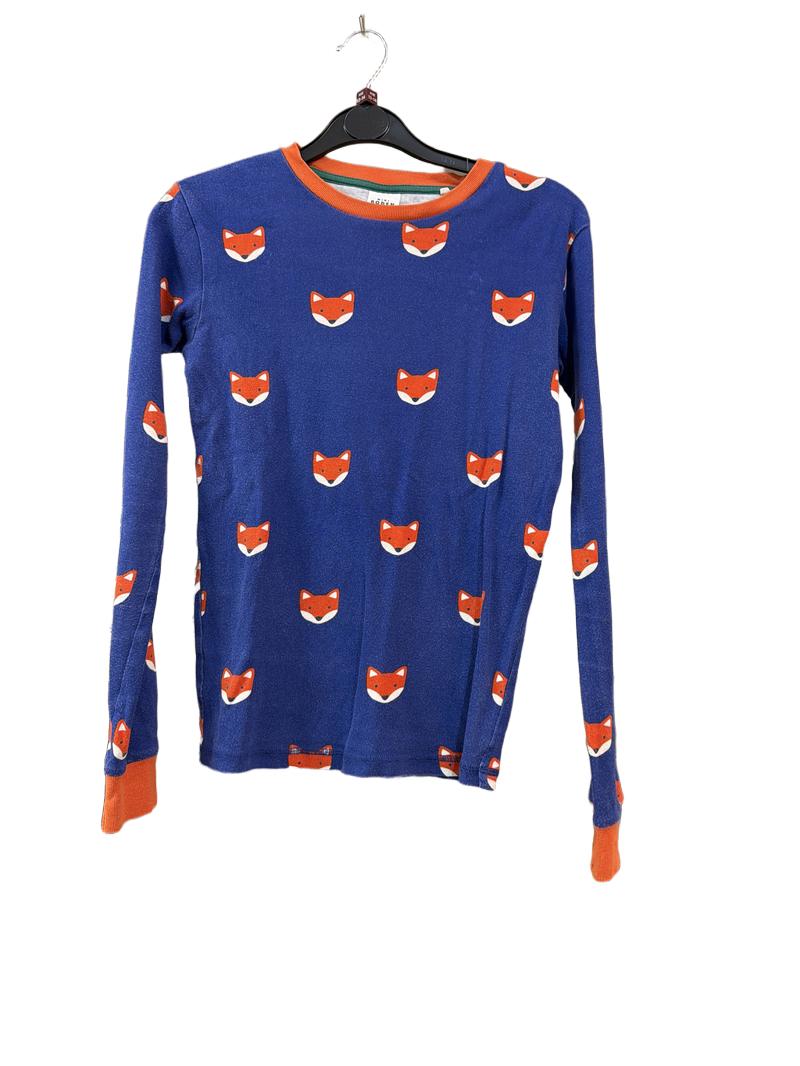 Preloved Mini Boden - Blue Orange Fox Print Pyjama Top Only (13y)