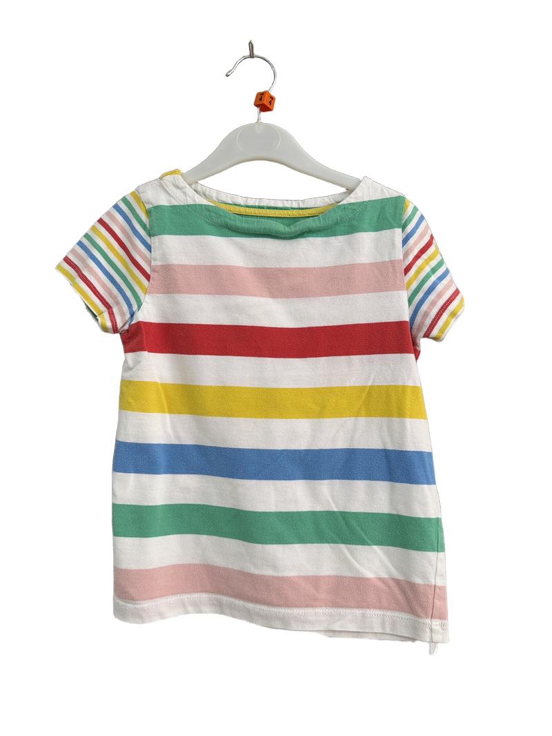 Preloved Unknown Brand - Multicolour Stripe T Shirt (4-5y)