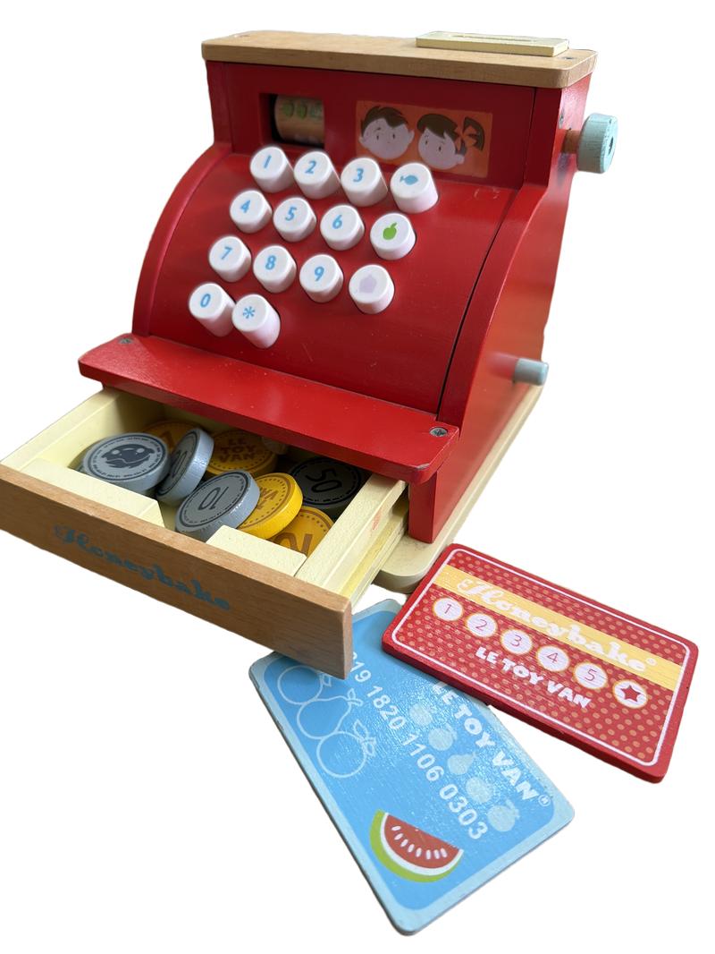 Preloved Toys - Wooden Cash Register Till With Coins - Le Toy Van