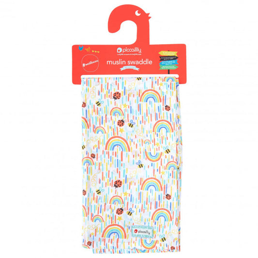 Piccalilly Muslin Swaddle Sun Shower