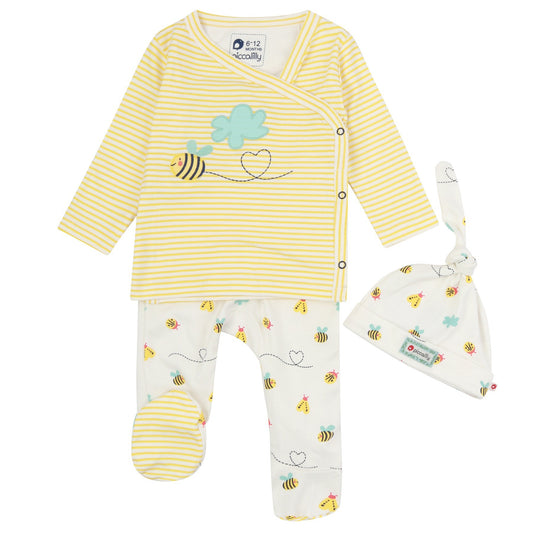 Piccalilly 3 Piece Baby Set - Bumblebee