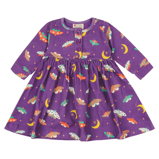Piccalilly Moonlight Moth Button Dress 18-24m