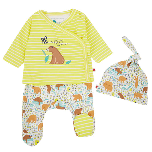 Piccalilly 3 Piece Baby Set - Baby Bear