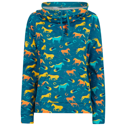 Piccalilly Funnel Neck Sweatshirt - Wild Horses