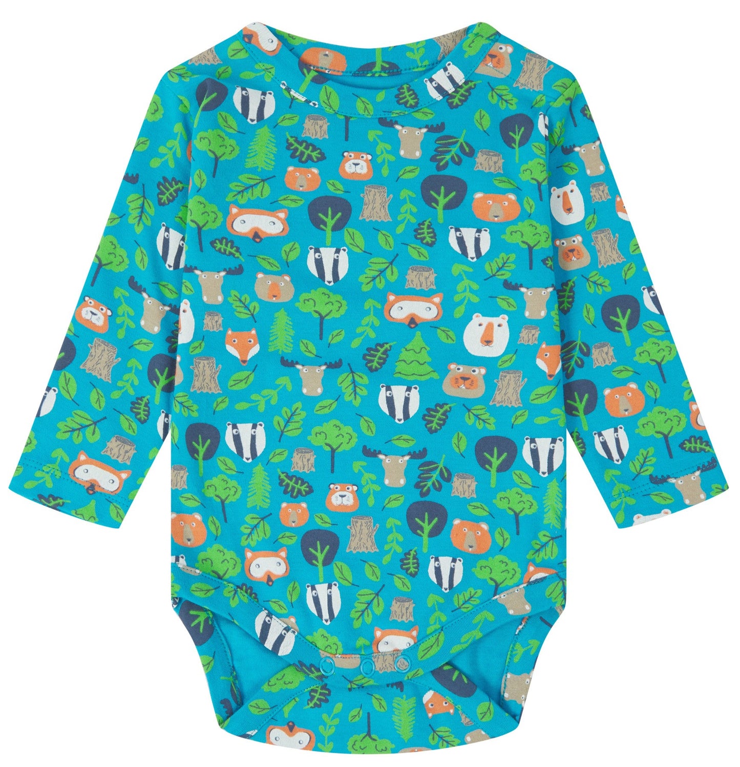 Piccalilly 2-Pack Long Sleeved Baby Bodysuit - Tree Tops