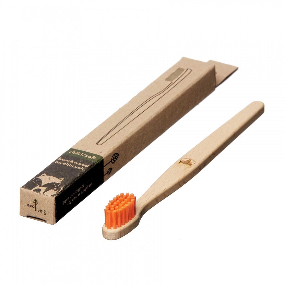 ecoLiving Kids 100% Plant base beech wood toothbrush
