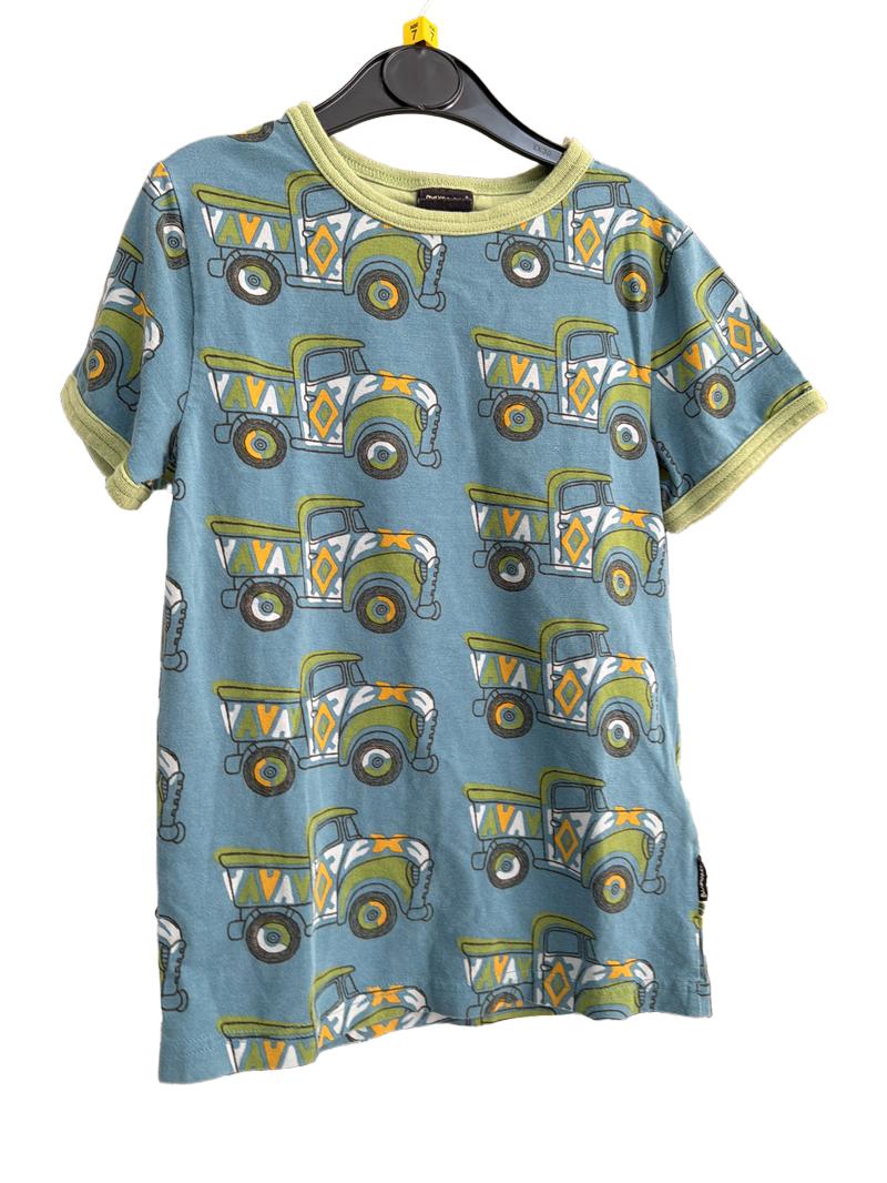 Preloved Maxomorra - Blue Pickup Truck Print Short-sleeved T Shirt (7-8y)