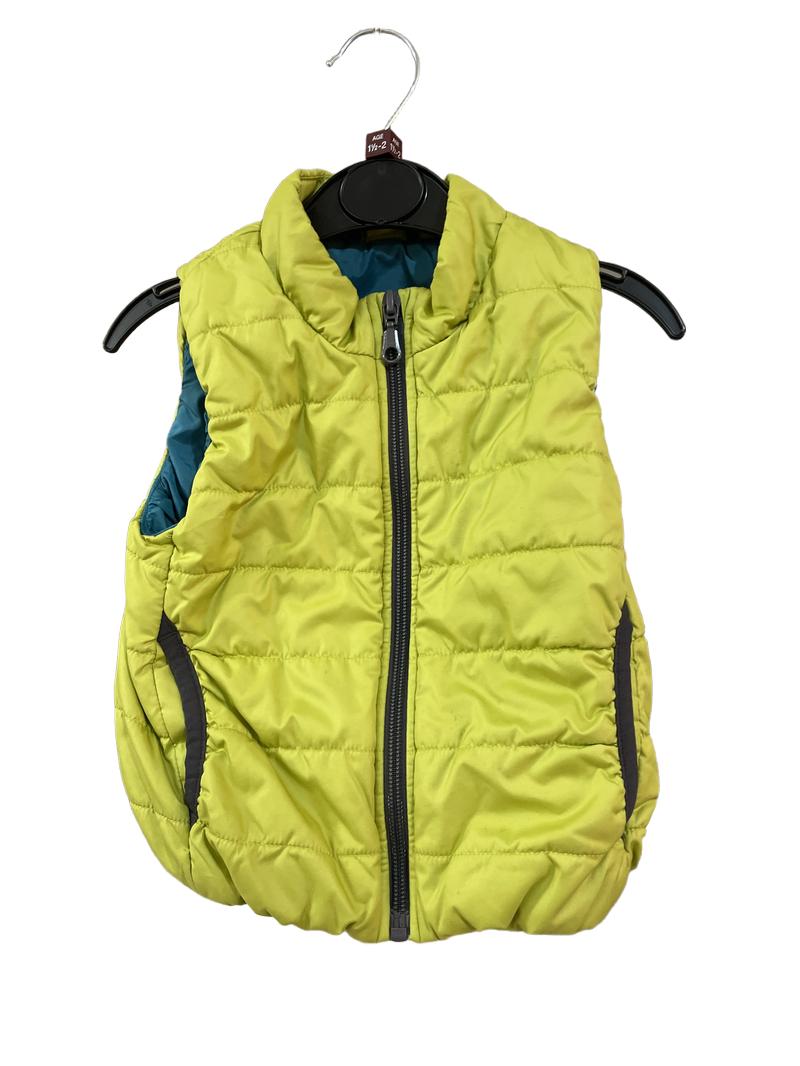 Preloved Uniqlo - Lime Green Puffer Gilet (18-24m)