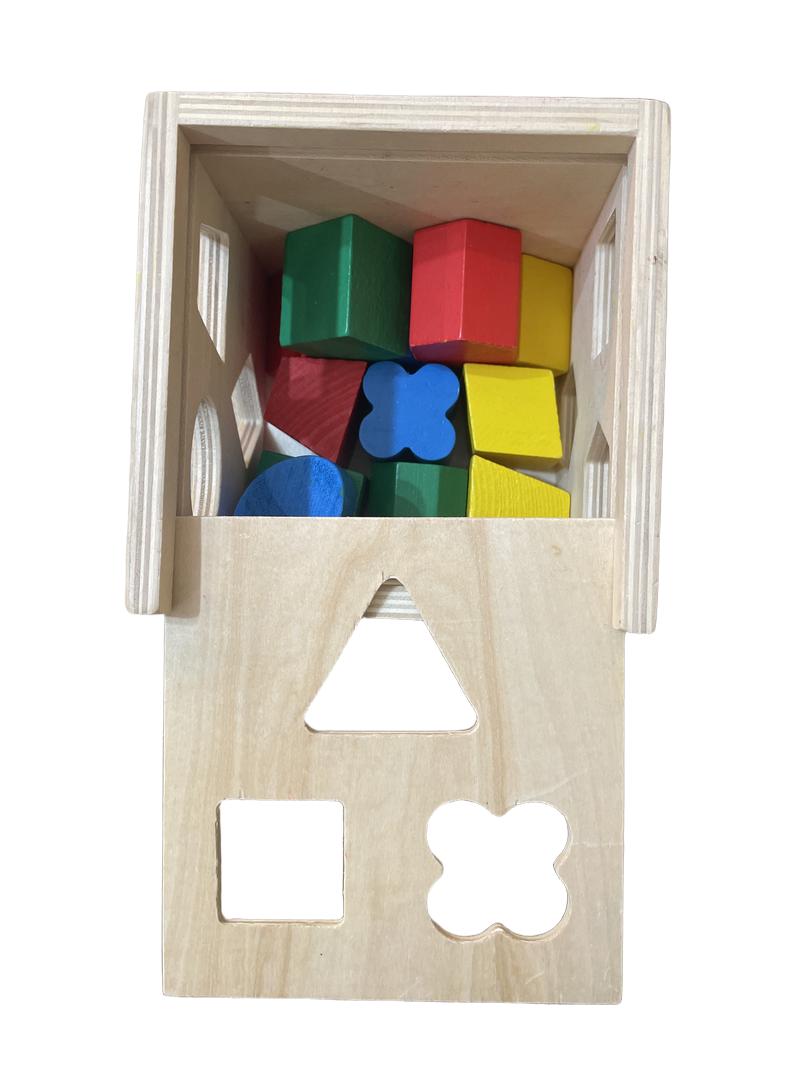 Preloved Toys - Wooden Shape Sorter Box - Melissa And Doug