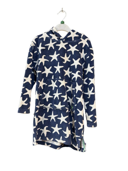 Preloved Mini Boden - Blue White Starfish Toweling Robe (5-6y)