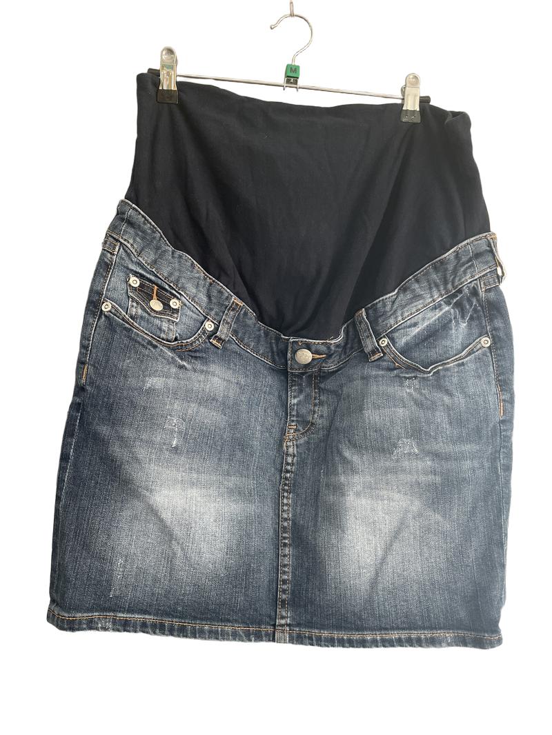 Preloved H&M - Over Bump Denim Mini Skirt (Medium)