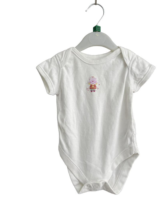 Preloved Marks & Spencer - White Cat Onesie (6-9m)