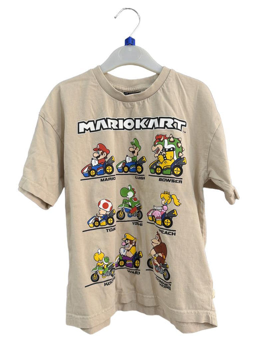 Preloved Next - Beige Mario Kart Short-sleeved T Shirt (6-7y)