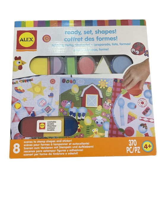 Preloved Toys - Ready, Set, Shapes! Stamp And Stick Scenes - ALEX
