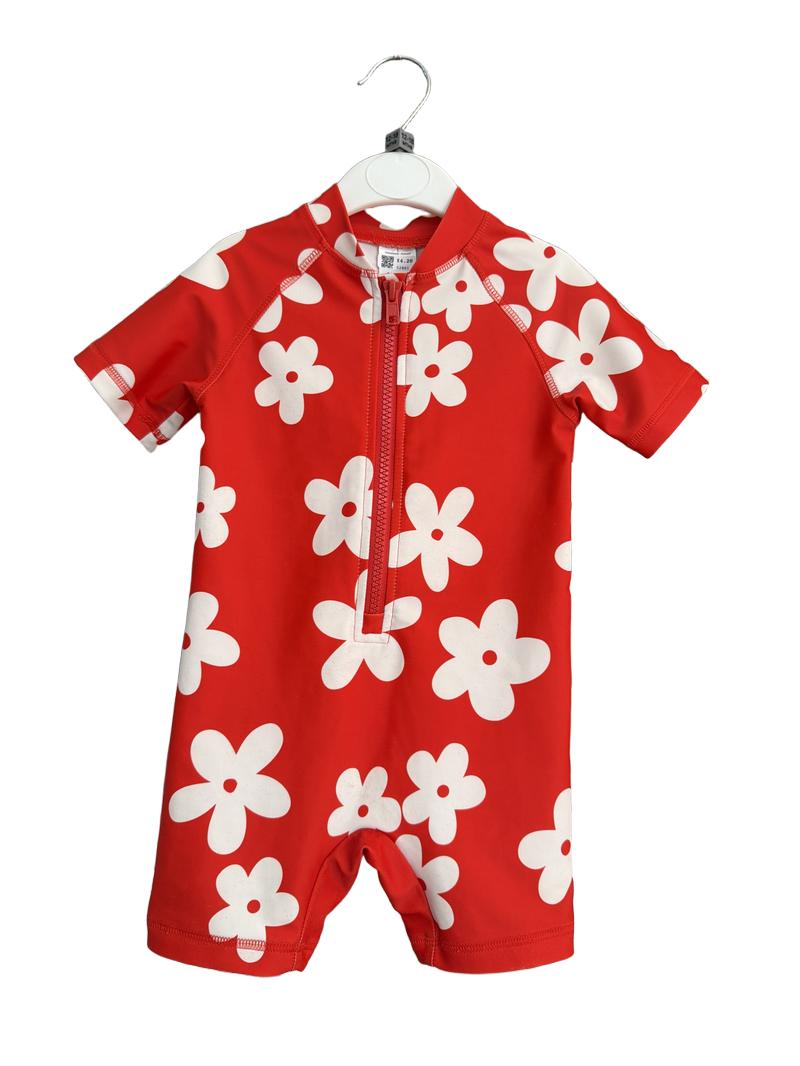 Preloved Next - Red Sun Protection One Piece Swim Suit (12-18m)