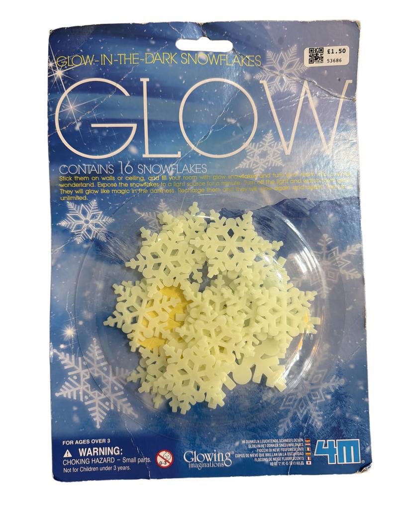 Preloved Toys - Glow In The Dark Snowflakes, NEW In Package - 4M Industrial