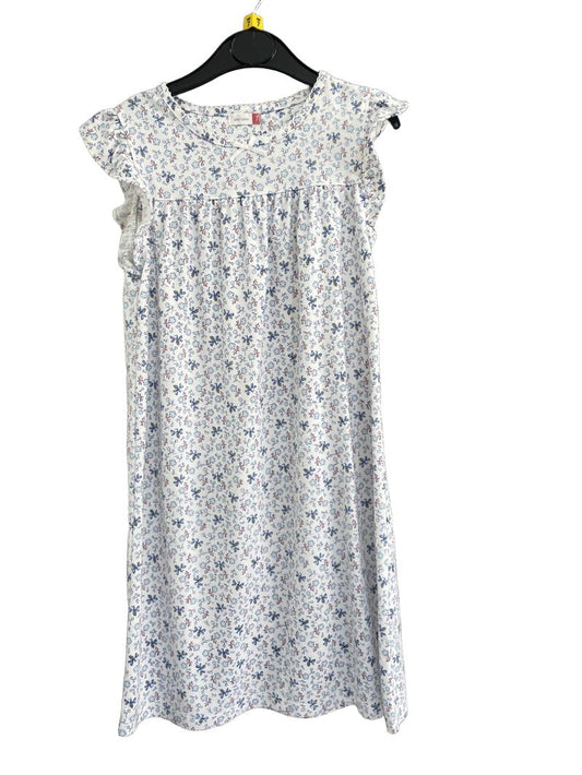 Preloved John Lewis - White Bee Print Short-sleeved Nightgown (7-8y)