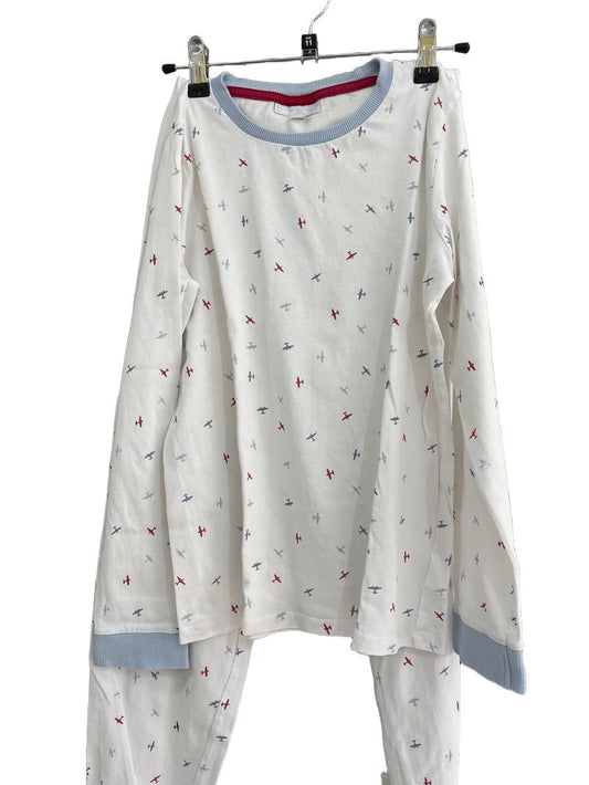 Preloved The Little White Company - Airplane Print Long-sleeved Pyjama Set (11-12y)