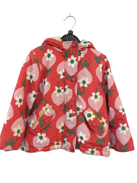Preloved Mini Boden - Red Green Flower Jacket (2-3y)