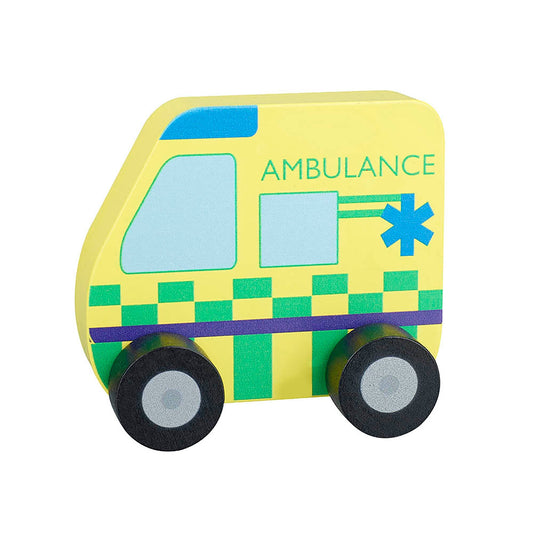 Ambulance Wooden First Push Toy