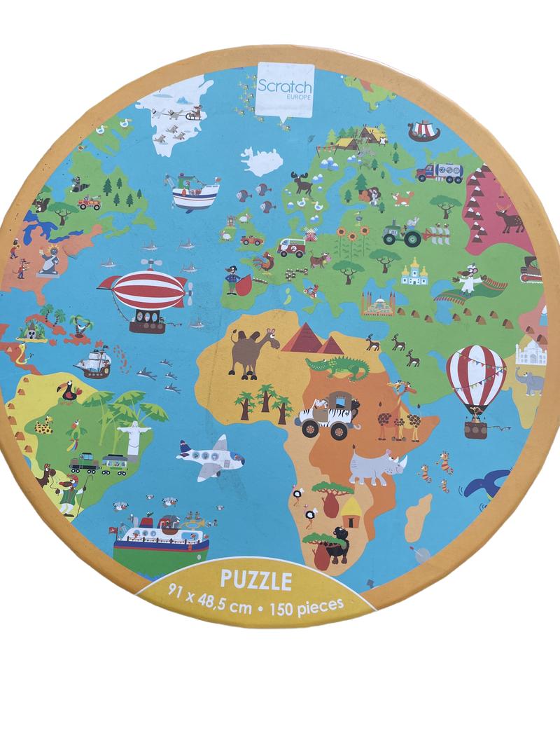 Preloved Toys - 150 Piece World Map Puzzle. - Scratch Europe.