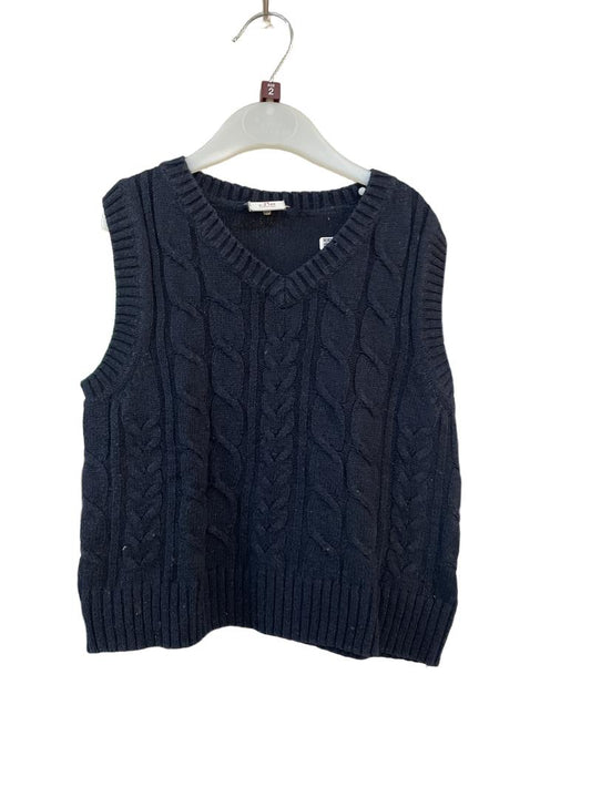 Preloved Polarn O. Pyret - Navy Knit Tank Top Sleeveless Jumper (2-3y)