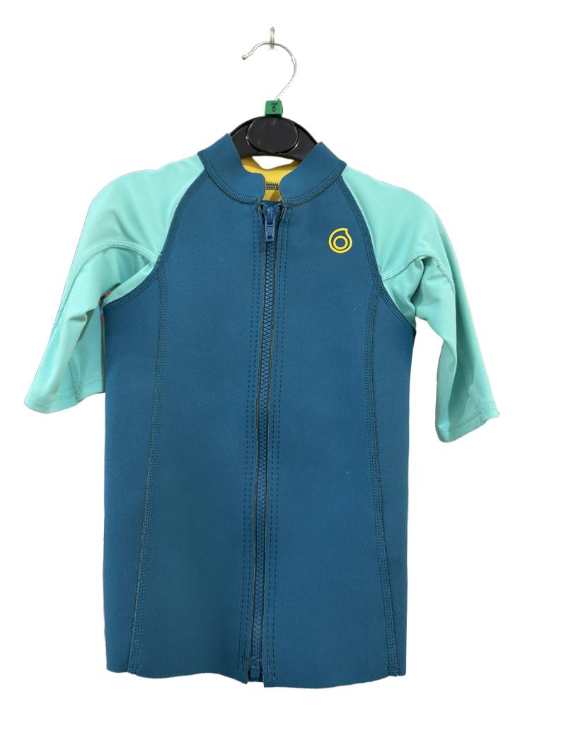 Preloved Decathlon - Blue Turquoise Neoprene Rashie Sun Protection Top (5-6y)