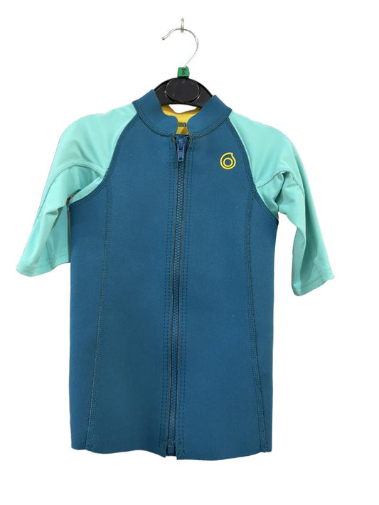 Preloved Decathlon - Blue Turquoise Neoprene Rashie Sun Protection Top (5-6y)