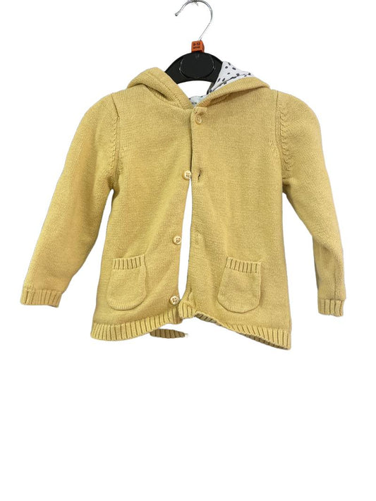 Preloved John Lewis - Yellow Knit Giraffe Hood Cardigan. (9-12m)