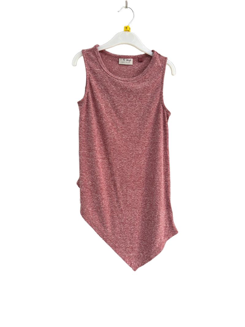 Preloved Next - Pink Slub-knit Vest (7-8y)