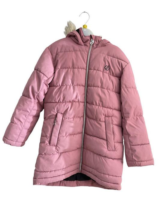 Preloved Dare 2b - Pink Parka With Fur-lined Hood (7-8y)