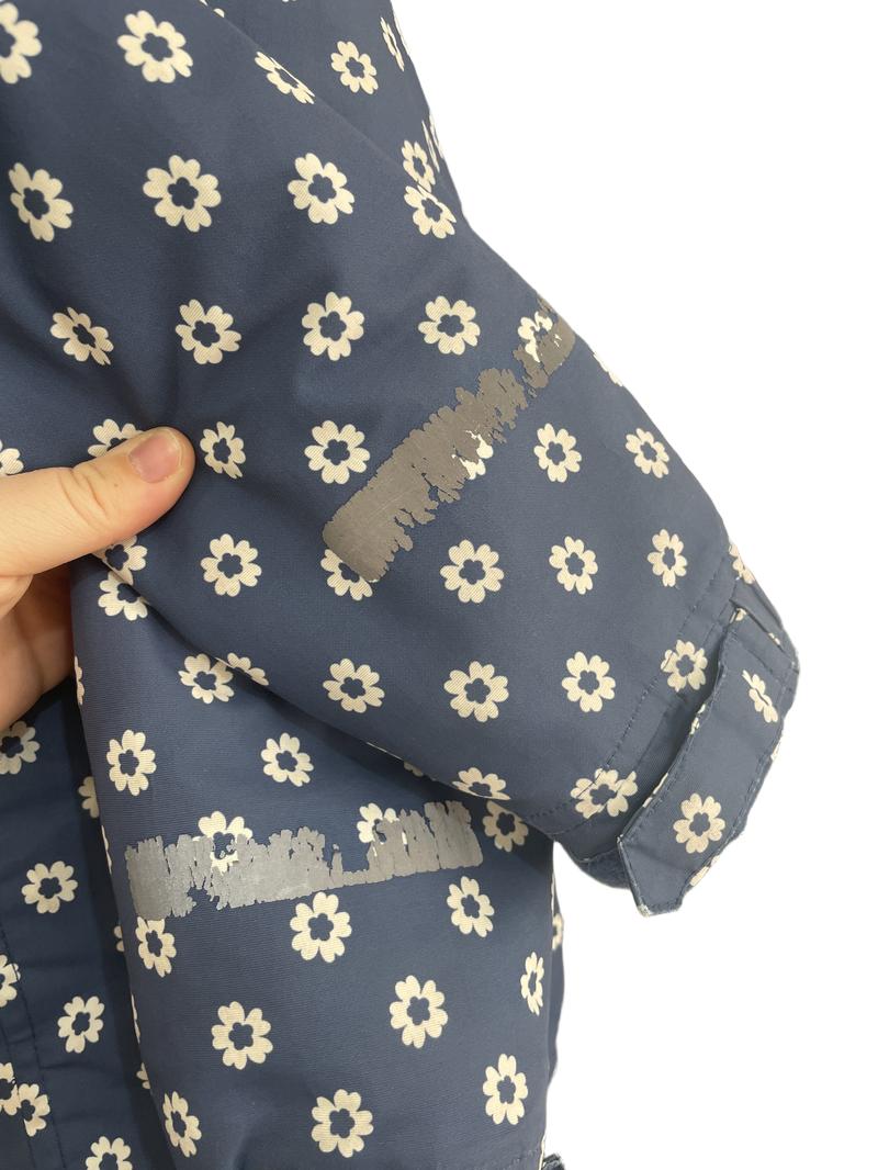 Preloved Kite - Blue Flower Print Waterproof Coat. (12-13y)