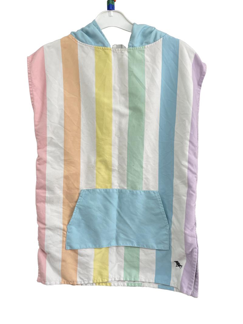 Preloved Dock & Bay - Pastel Stripe Quick Dry Poncho (4-5y, 5-6y, 6-7y)