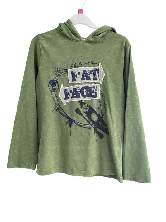 Preloved Fatface - Green Fatface Hoodie (8-9y)