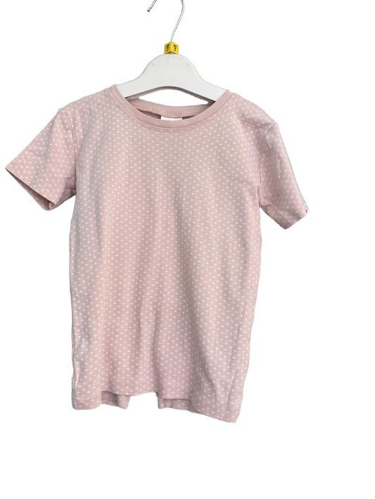 Preloved Mini Boden - Pink White Polka Dot Short-sleeved Pajamas (7-8y) - Sleepwear