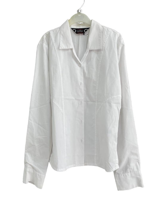 Preloved Schoolblazer - White Long-sleeved School Uniform Shirt, 30" (9-10y)