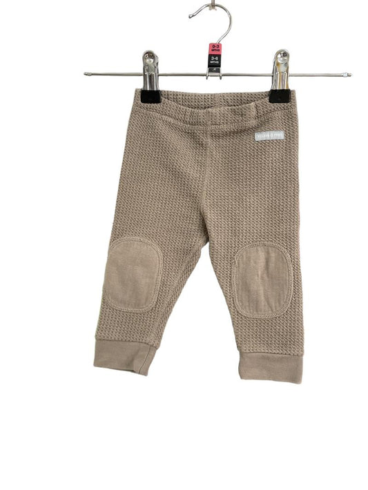 Preloved Polarn O. Pyret - Brown Waffle Weave Leggings, 2-4 Month (0-3m, 3-6m)