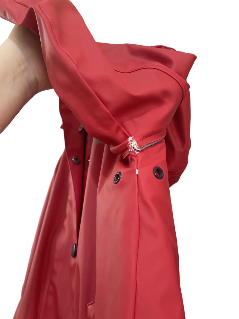 Preloved Muddy Puddles - Red Rain Jacket. Fleece Hood And Partial Inside. (3-4y)
