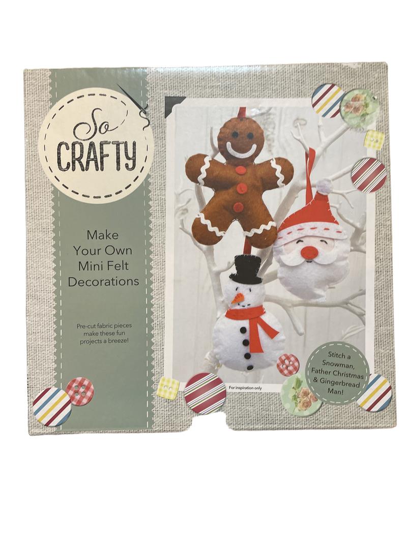 Preloved Toys - Make Your Own Mini Felt Decorations Christmas Baubles, NEW In Box - Aldi