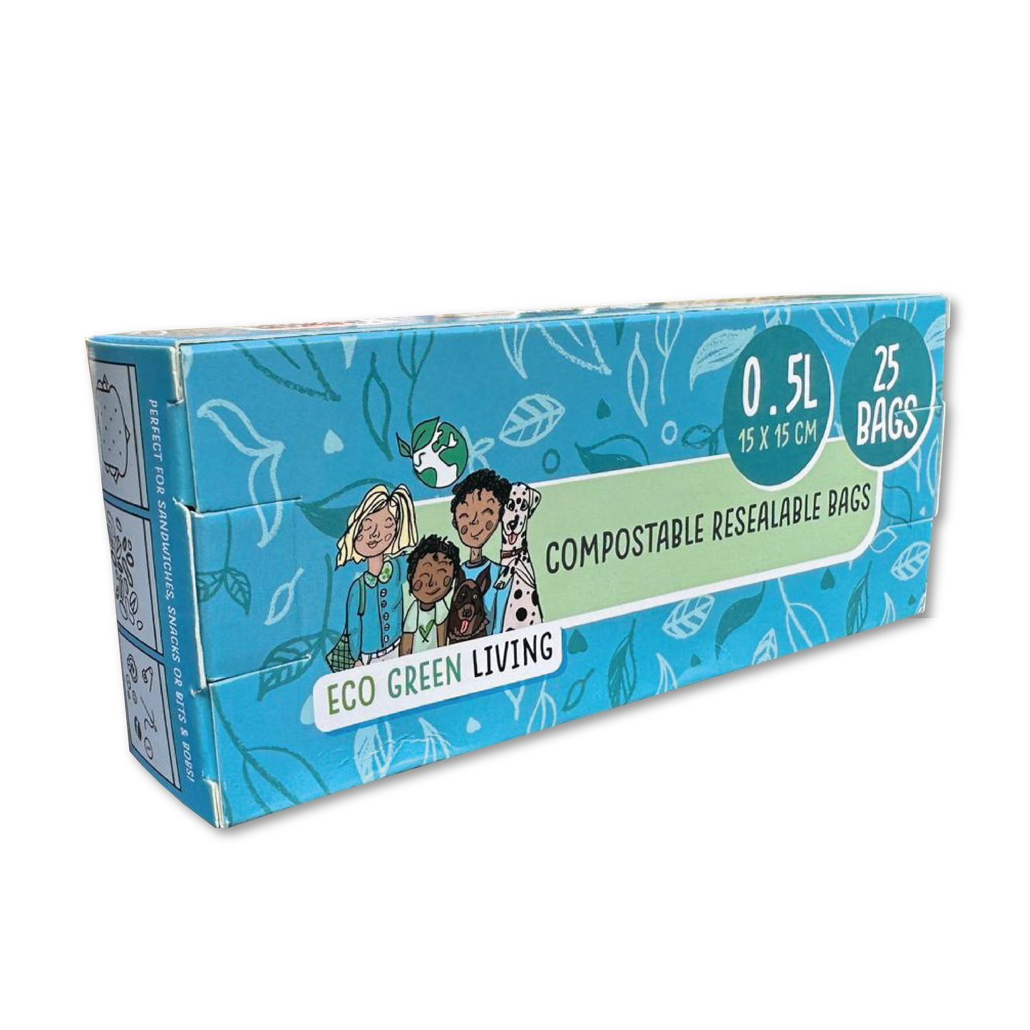 Compostable Resealable Bags Small  | 0.5 Litre (25 bags)