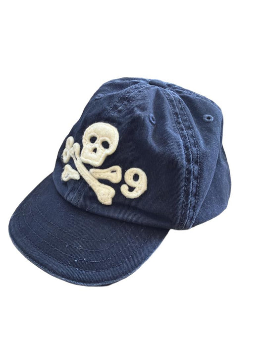 Preloved Baby Gap - Navy Skull And Crossbones 89 Baseball Cap, XS/S (6-12m, 12-18m)