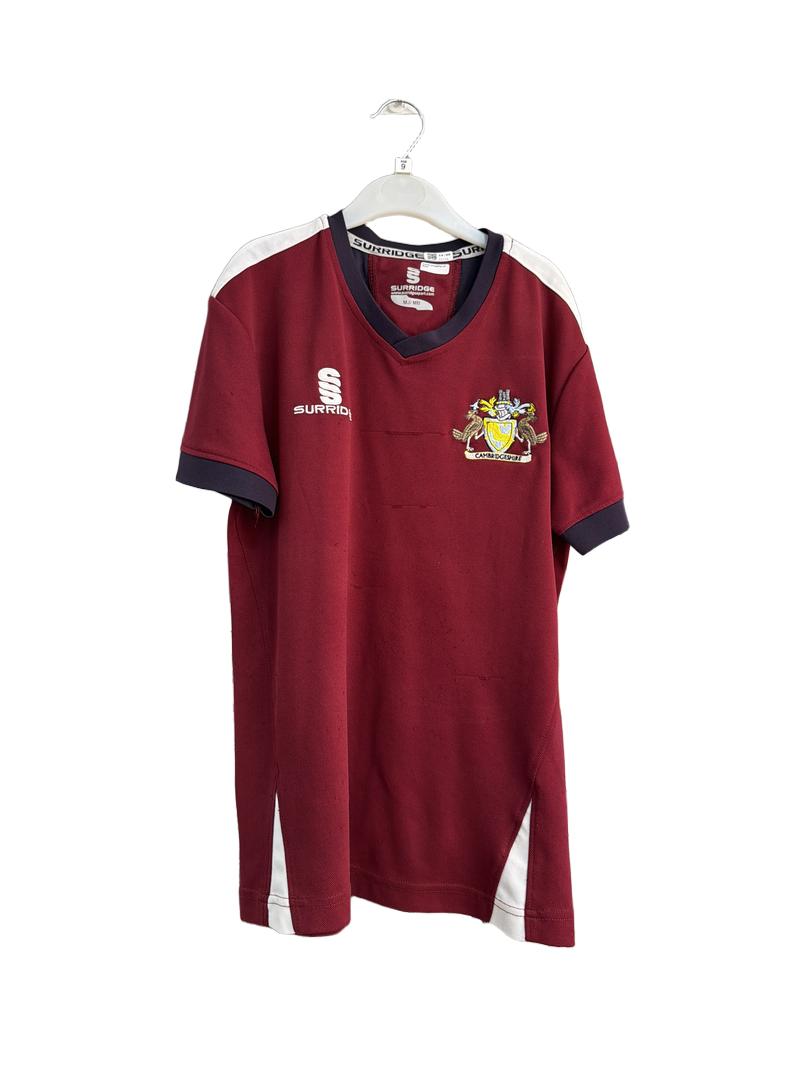 Preloved Surridge - Maroon Cambridge Crest Short-sleeved Jersey Top (9-10y)