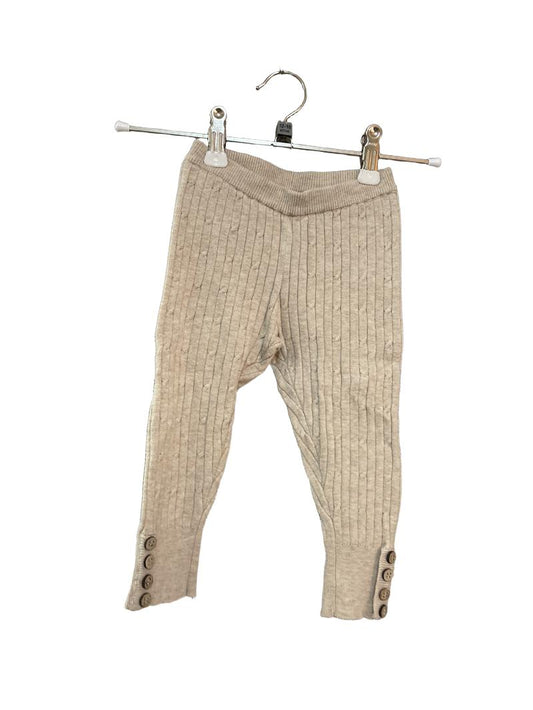 Preloved Zara - Cream Knit Leggings (12-18m)