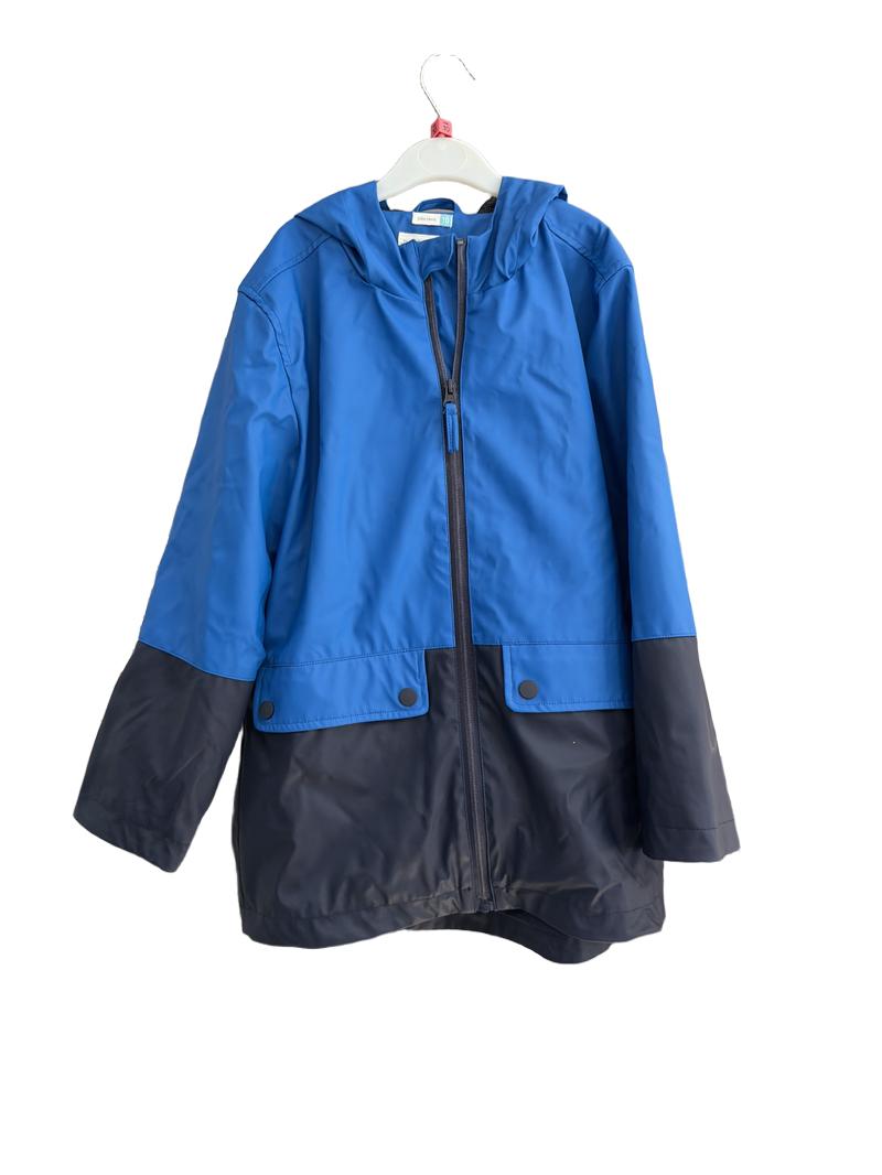 Preloved John Lewis - Blue Waterproof Jacket With Reflective Strip At Back. (10-11y)