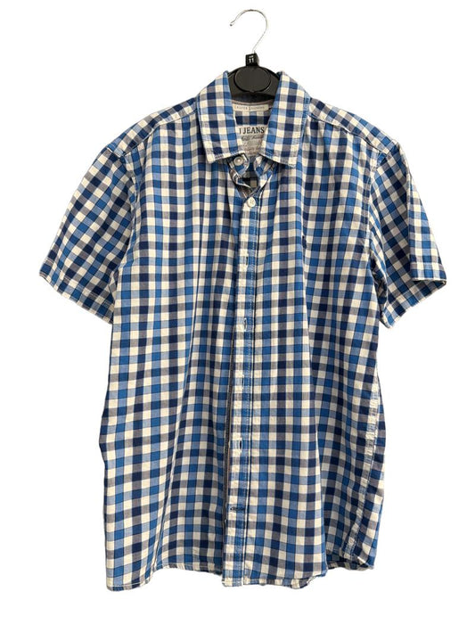 Preloved Jasper Conran - Blue Check Short-sleeved Collared Shirt (11-12y)