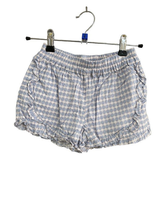 Preloved Neck & Neck - Blue White Ruffle Shorts (6-7y)