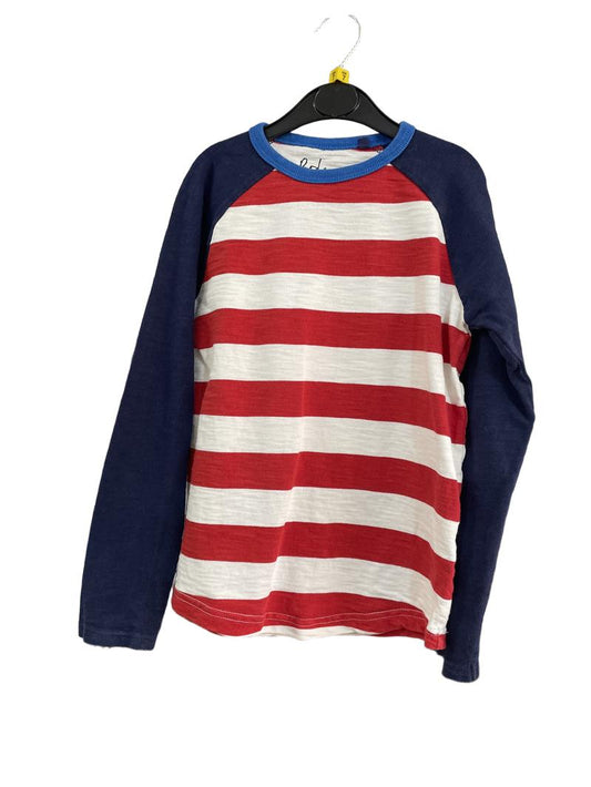 Preloved Boden - Red White Blue Stripe Long-sleeved Top (7-8y)