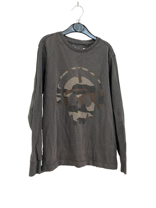 Preloved Next - Black Skull Headphones Long-sleeved T Shirt (9-10y)