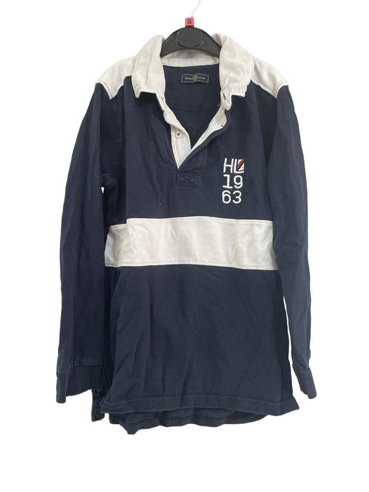 Preloved Henri Lloyd - Navy And White Rugby Shirt. (10-11y)